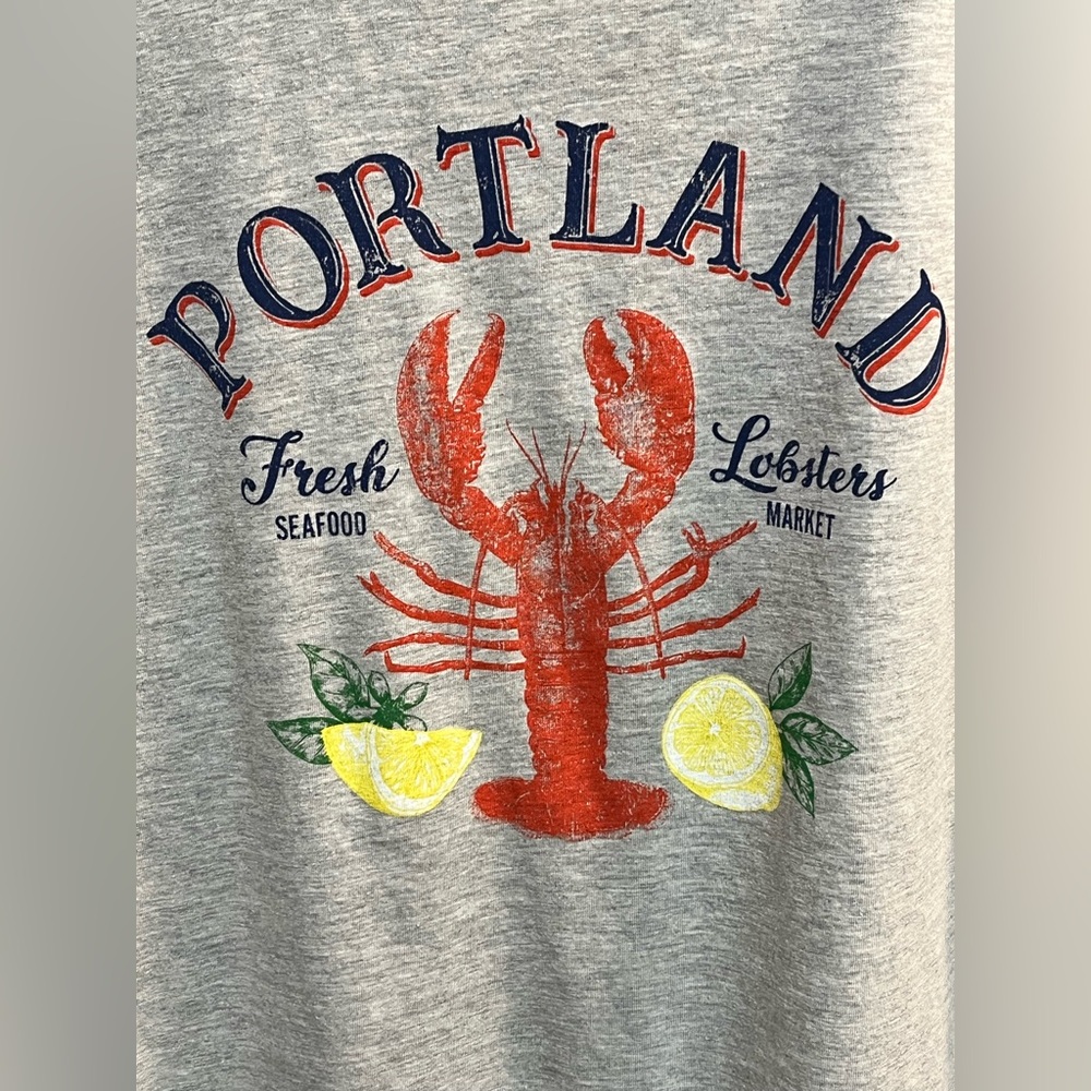 Portland Fresh Lobster Gray Cropped T-shirt - Large - Picture 5 of 6